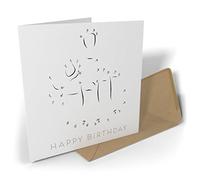 Black Raven Design - Middle Finger Gesture - Happy Birthday | Dot to Dot, Greetings Card 135mm Sq