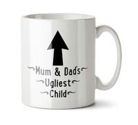Black Raven Design - Mum & Dad's Ugliest Child - Funny Brother, Sister Insult Gift Mug, Ceramic, 11fl oz