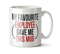 Black Raven Design - My Favourite Employee Gave Me This Mug - Funny Boss Gift Mug, Ceramic, 11fl oz