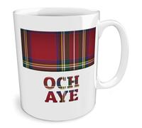 Black Raven Design - Och Aye | Tartan, Ceramic Mug, 11fl oz