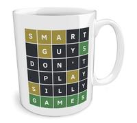 Black Raven Design - Smart Guys Don't Play Silly Games - Word Puzzle, Ceramic Mug, 11fl oz