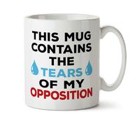 Black Raven Design - This Mug Contains The Tears of My Opposition - Funny Lawyer, Team Player Gift Mug, Ceramic, 11fl oz