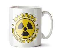 Black Raven Design - Warning Radiation Detected - Nuclear Hazard Gift Mug, Ceramic, 11fl oz