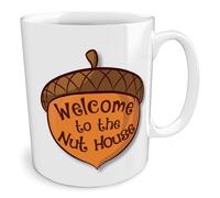 Black Raven Design - Welcome to The Nut House, Ceramic Mug, 11fl oz