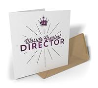 Black Raven Design - World's Greatest Director, Greetings Card 135mm Sq