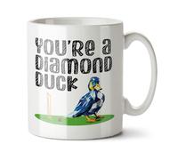 Black Raven Design - You're A Diamond Duck - Cricket Fan, Gift Mug, Ceramic, 11fl oz