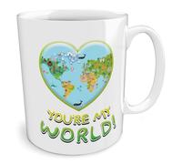 Black Raven Design - You're My World!, Ceramic Mug, 11fl oz