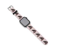 Black Raven Goth Skull Roses Silicone Watchbands Compatible for IWatch Straps 38mm 40mm 42mm 44mm