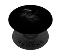 Black Raven Gothic Art Bird Crow Mystical PopSockets Adhesive PopGrip