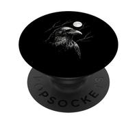 Black Raven Gothic Art Bird Crow Mystical PopSockets Adhesive PopGrip