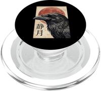 Black Raven Japanese Art Bird Crow Vintage PopSockets PopGrip for MagSafe