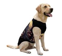 Black Raven Moon Cherry1 Flower Dog Shirt Summer Tank Top Sleeveless Cooling Pet Clothes for Large Puppy