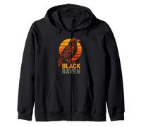 Black Raven Night Raven Women's Dark Academia Zip Hoodie