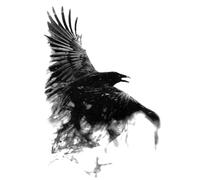Black Raven Waterproof Tattoos Sticker Tattoo Women Animal Tattoo Crow Tattoo Men