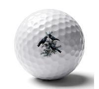 Black Ravens Perched on The Branches Custom Golf Ball Soft Practice Golf Balls Performance Distance And Speed for Indoor Outdoor