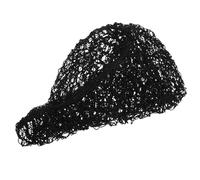 Black Rayon Hair Net Snood Elastic Band for Women Sleeping | Hand-crocheted Airy Mesh, Pull-on Fit for Long Natural Hair, Victorian Vintage Style, Easy Wear
