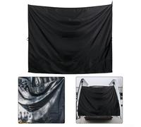 Black Rear Door Privacy Curtain for Camper Van Suv Caravan - 180 Cm X 230 Centimeters Double-layer 190t Oxford Cloth Having Configurable Drawstrings Hanging Ropes for Travel