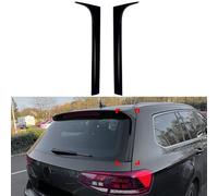 Black Rear Side Spoiler Trim Set for Passat B8 & B8.5 Wagon | (2015-2023), Gloss Black Plastic Exterior Grille Accent, 2-Piece OEM