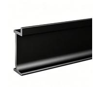 Black Recessed Baseboard Trim，4 6 8 10 Ft Floor Molding Base with Internal Edge Trim for All Wall to Floor Decoration, Wall Edge Protector