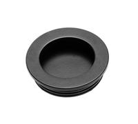 (Black) Recessed Flush Sliding Door Handle Finger Pull Circle 40 x 35 x 10mm 5 Colours