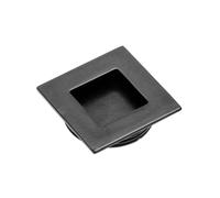 (Black) Recessed Flush Sliding Door Handle Finger Pull Square 40 x 40 x 10mm 5 Colours
