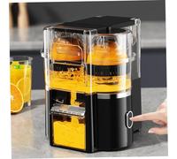 Black Rechargeable Cold Press Fruit Juicer, Dual-Power Auto-Lift Mini Juicer Machine