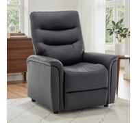 Black Recliner Chair In Faux Leather