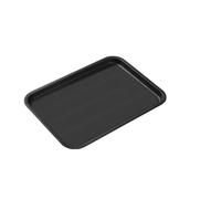 Black Rectangular Non-slip Serving Tray For Restaurant Fast Food Cake & Tea Service Commercial Hotel Tableware(L)