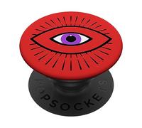 Black Red All Seeing Evil Eye PopSockets Adhesive PopGrip