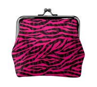 Black red bright zebra print Coin Purse for Women, Kiss-lock Change Purse Wallets, Small PU Leather Coin Purses