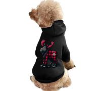 Black Red Buffalo Plaid Moose Dog Hoodie Sweatshirt Dog Sweater Pet Coat