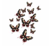 Black Red Butterfly Vinyl Decals, Stickers for Mirror, Walls, Bins and Cup