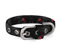 Black Red Eyed Wolf Dog Collar, Soft Comfortable Pet Collar for Small & Medium Dogs, Adjustable Durable Cat Collars for Puppies