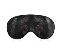Black Red Eyed Wolf Eye Mask for Women & Men, Breathable & Adjustable Eye Cover, Ultra Soft Sleep Mask, Lightweight Travel Blindfold for Airplane, Nap, Night Sleeping