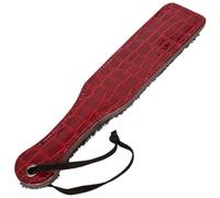 black/red Savage Love Croc Leather Paddle - 11.5 Inch