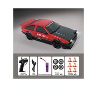 (Black Red style) Cross Border Ae86 Drift High Speed Remote Control Car Racing Light Charging Dynamic Sports Car Model