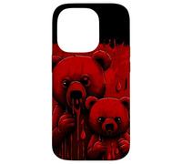 Black & Red Terror Bears with Drippy Red Paint Case for iPhone 14 Pro