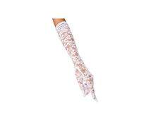 Black/Red/White Lace Wedding Gloves for Women