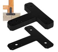 Black Repair - Solid Steel T-Shaped for Furniture Door and Cabinet Repairs | Metal Reinforcement for Wood, Structural Support