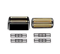 Black Replacement blades Foil and Cutters Compatible with BaBylissPRO Barberology FXFS2 Shaver foil Replacement Heads(2 pack ）