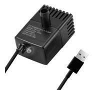 Black Replacement Pump for Cat Dog Pet Water Fountain, Capacitive sensing red and blue light intelligent low water level reminder, USB cable