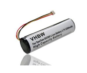 Black Replacement TomTom Battery for Go 300, 400, 500, 510, 530, 600, 710, 910, RIDER 2300mAh