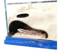 Black Reptile Underground Cave Viewing Hide Lizard Hognose Leopard Snake Gecko Hideout Habitat Tank Enrichment Reptile Decoration Accessories Ornaments Supplies