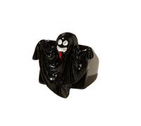 Black Resin Acrylic Chunky Rings for Women Man Unisex Trendy Halloween Knuckle Rings Stackable Jewelry Personality Ghost Pumpkin Bat Witch Evil Eyes Ring Dark Gothic Party Wide Thick Ring, 6 UK