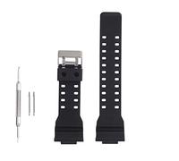 Black Resin Replacement Watch Band | Strap Designed for Casio Mens G-Shock GD120/GA-100/GA-110/GA-100C | 16mm 29mm | Spring Bars and Tool Included