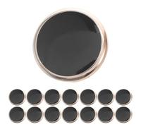 Black Resin Sewing Buttons with Gold Trim 50pcs | Wear Resistant Decorative Fasteners for Home Sewers, Fashion Hobbyists, Clothing Repair and Casual Wear