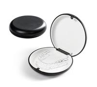 Black Retainer Case, Portable Aligner Case, Magnetic Closure & Textured Liner for Retainer Box, Orthodontic Mouth Guard Case