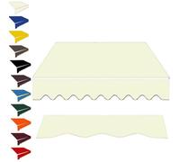 Black Retractable Awning Replacement Fabric 6.5x5ft, Durable Outdoor Canopy Cover with Valance, Fits 2.5x2m to 4x2m Store Banners, UV-Resistant Patio Shade Solution