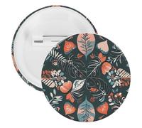 Black Reversible Design Badge Metal Round Pins, Lightweight Brooch for Backpack, Fashion Button Pins Badge for Shirts, Jackets, Shawl Coat, Unisex, 12PCS, Tinplate, metal round pins