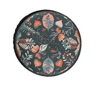 Black Reversible Design Spare Tire Cover, 34inch Oxford Wheel Protector Travel Accessories, Waterproof Dustproof Wheel Tire Covers for RV Jeep SUV Camper Truck